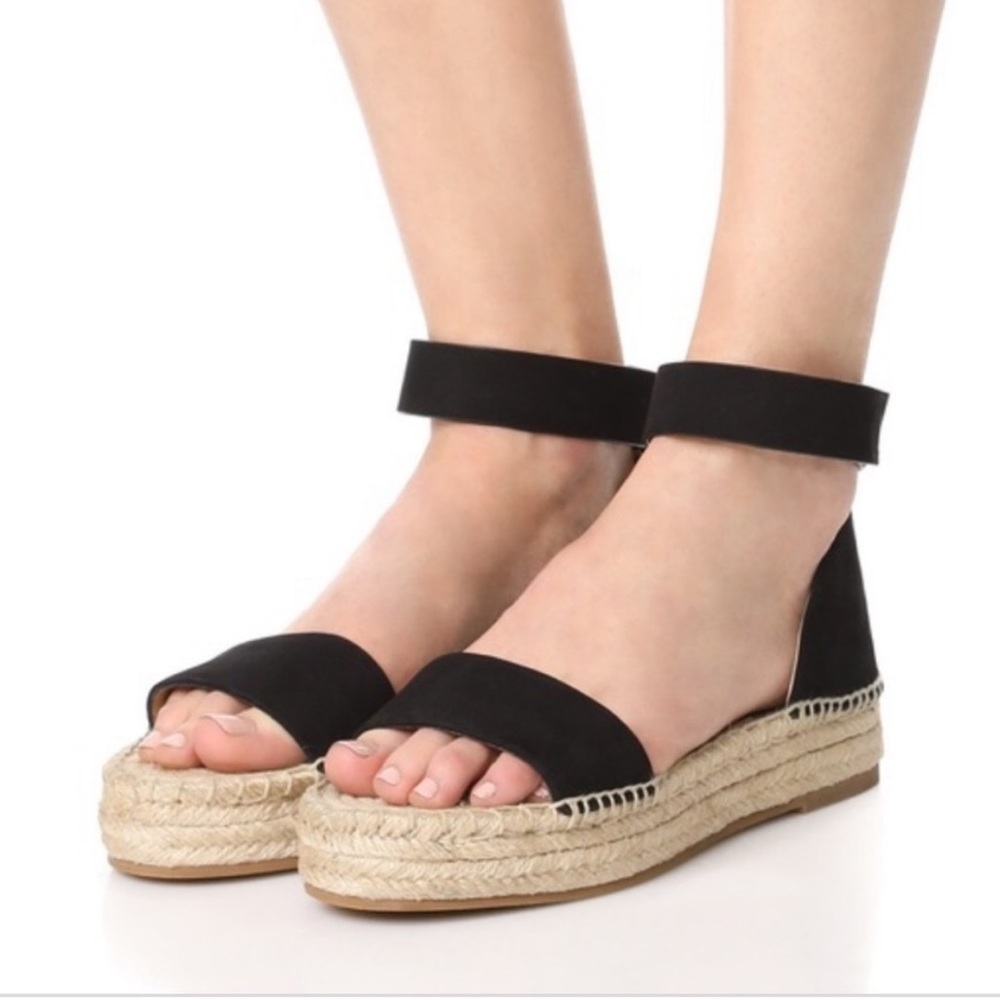 Splendid Jensen Platform Espadrille Navy Sandal 10 Beachy Summer Boho